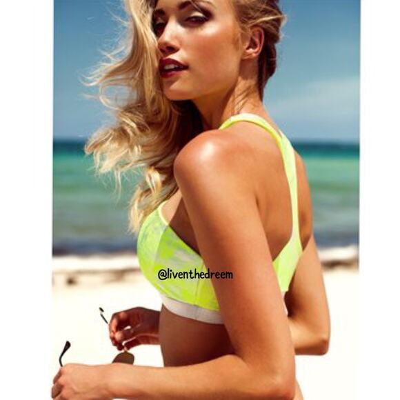 Beach Bunny 2015 Yellow Neon Galaxy Halter Top
L & Skimpy Bottoms M $249 - Picture 4 of 16